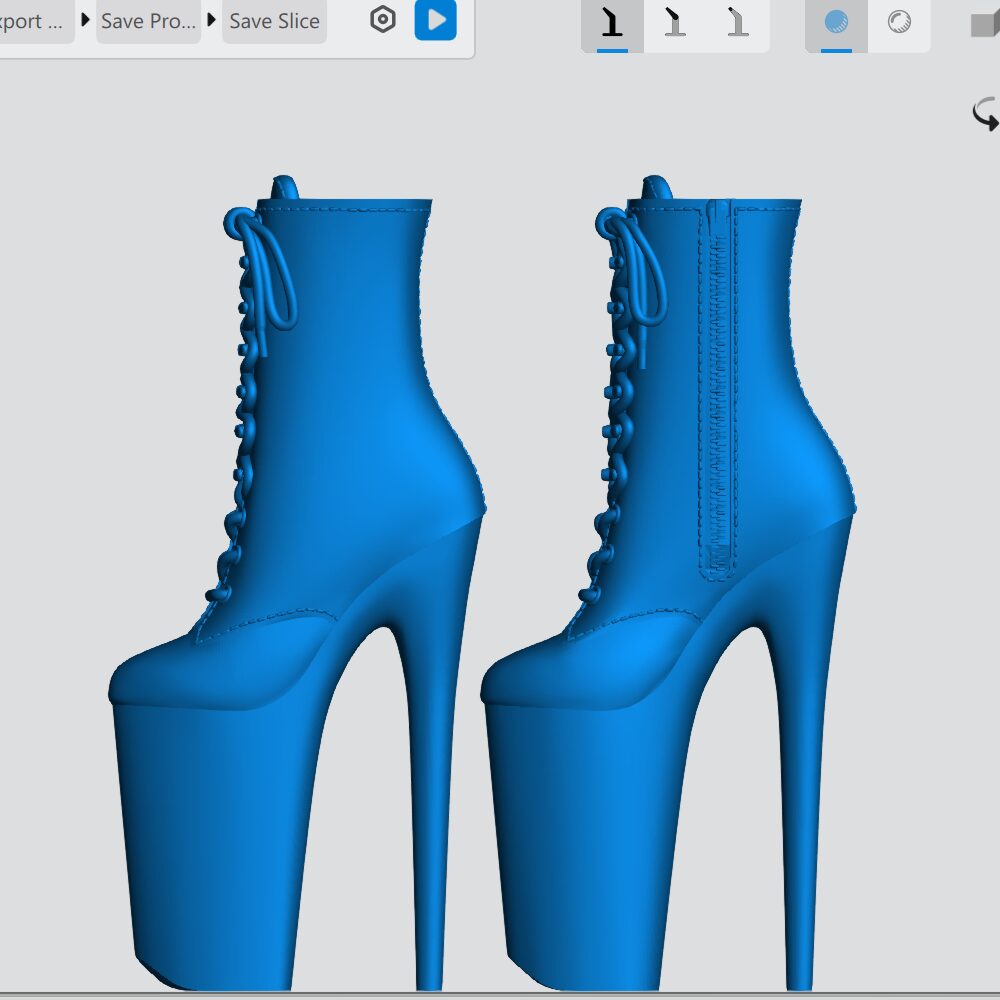 Cherry - Nightmare tall platform ankle boot 3d model in stl format. Pleaser shoe inspired at foxyheels.com