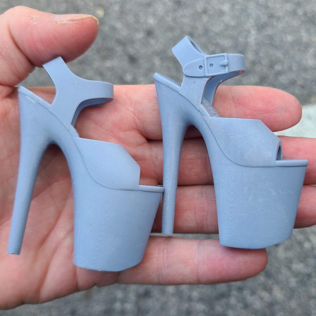 Cindy - Tall platform sandal shoe 3d model in stl format. Pleaser shoe inspired at foxyheels.com