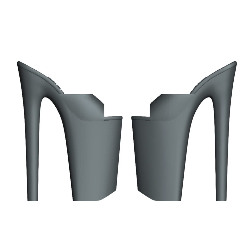 Kitty - Nightmare tall platform slide 3d model in stl format. Pleaser shoe inspired at foxyheels.com
