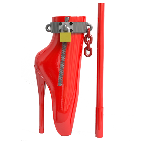 Emily - Bondage boot 3d model in stl format. Employee work boot. Pleaser shoe inspired at foxyheels.com