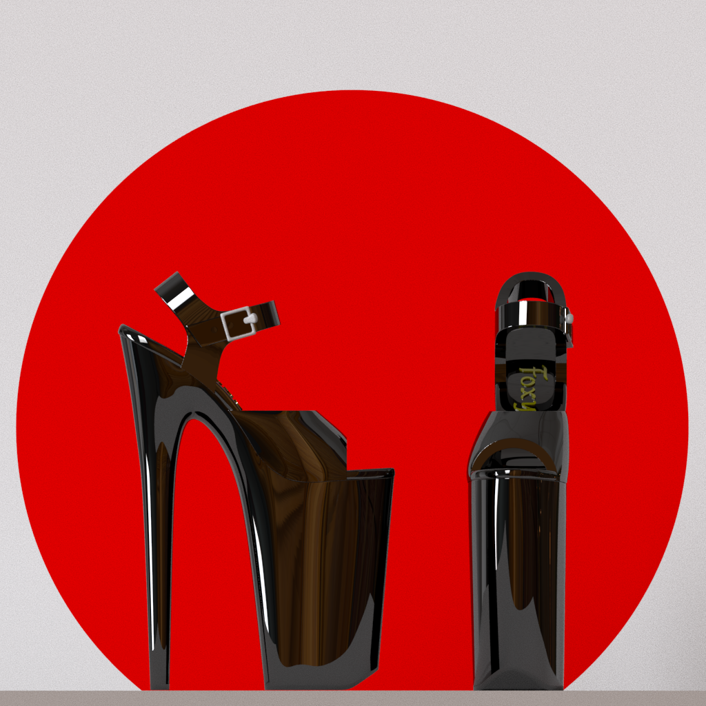 Chrystal nightmare tall platform sandal shoe 3d model in stl format. Pleaser shoe inspired.