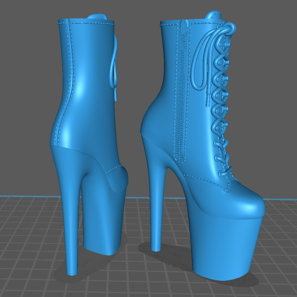 tiffany tall platform ankle boot. 3d printing stl file in chitubox 3